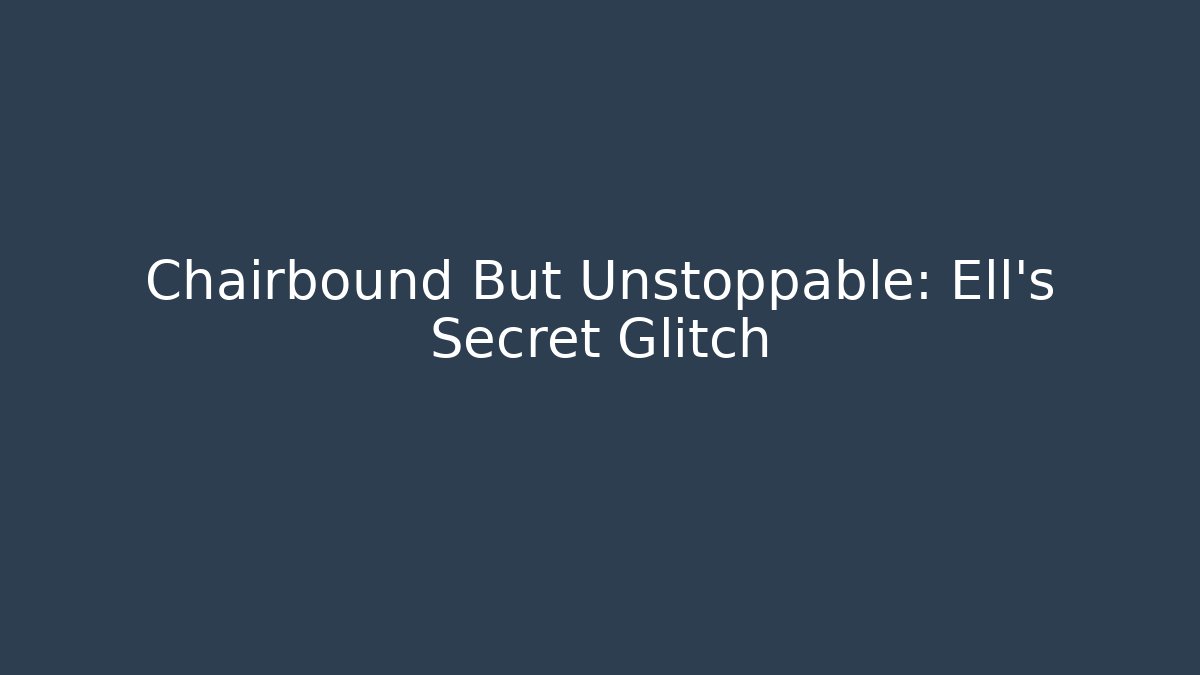 Chairbound But Unstoppable: Ell's Secret Glitch