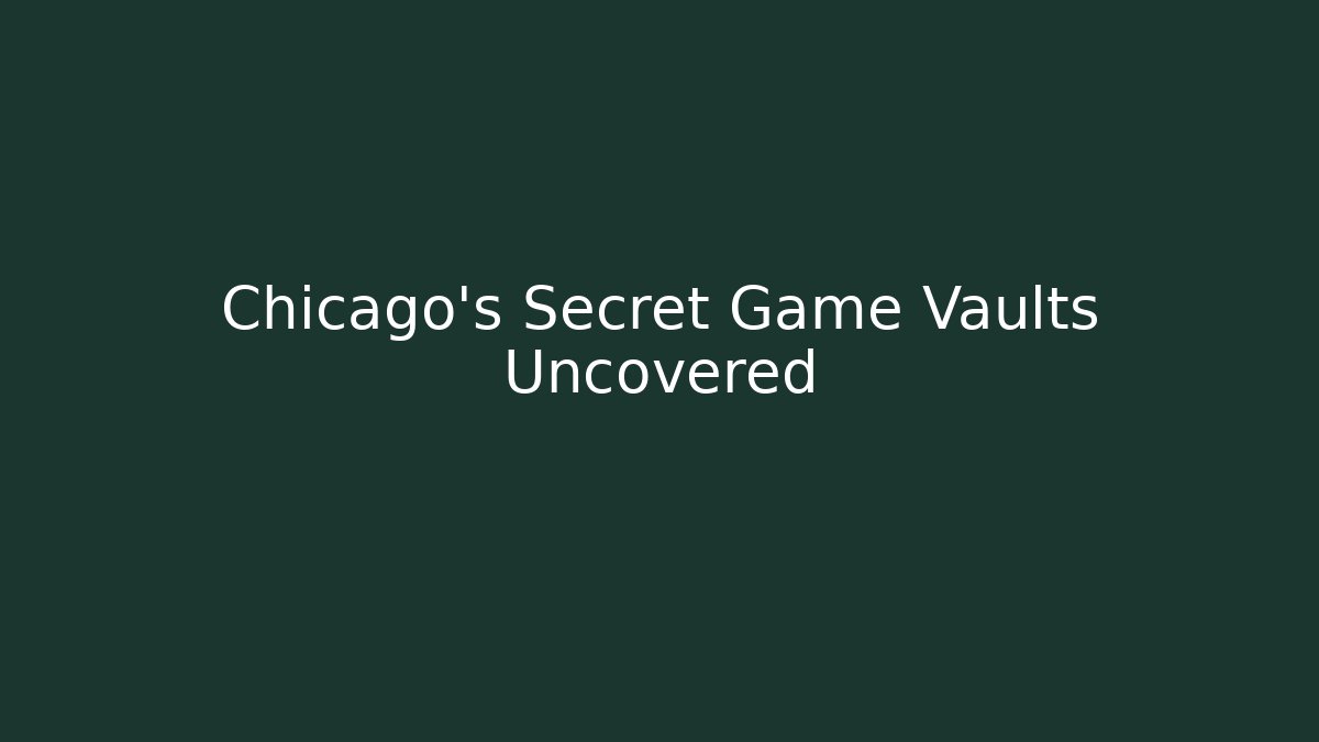 Chicago's Secret Game Vaults Uncovered
