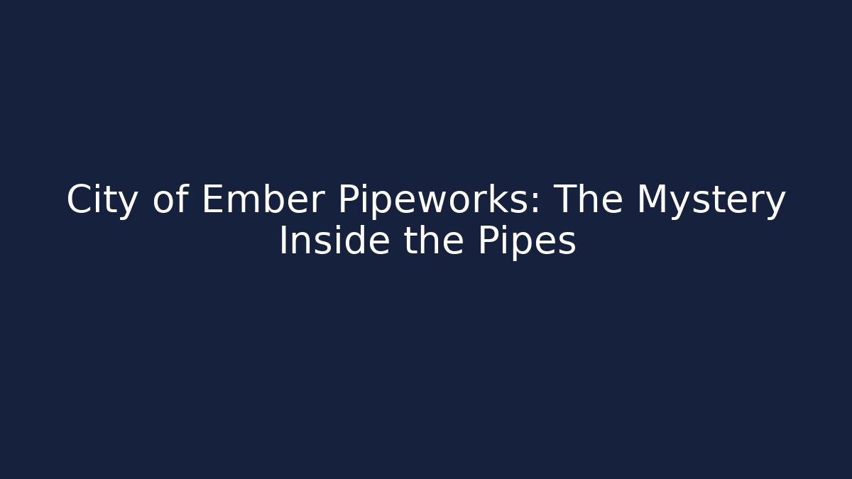City of Ember Pipeworks: The Mystery Inside the Pipes