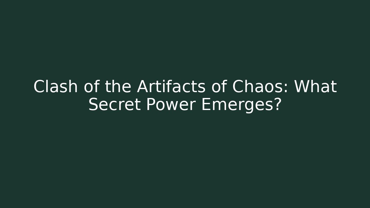 Clash of the Artifacts of Chaos: What Secret Power Emerges?
