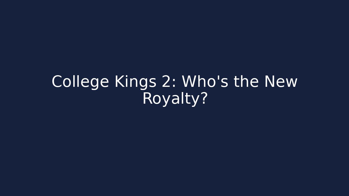 College Kings 2: Who's the New Royalty?