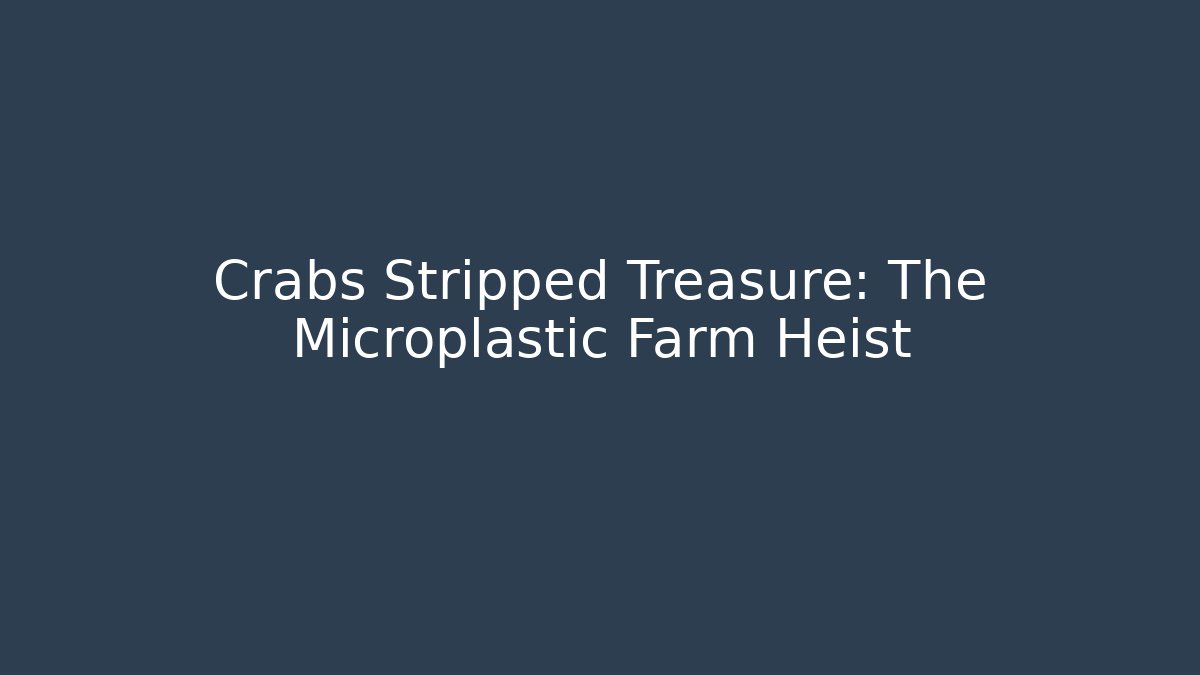 Crabs Stripped Treasure: The Microplastic Farm Heist - Create More Assets