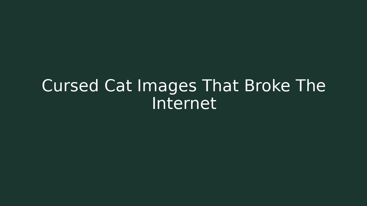 Cursed Cat Images That Broke The Internet