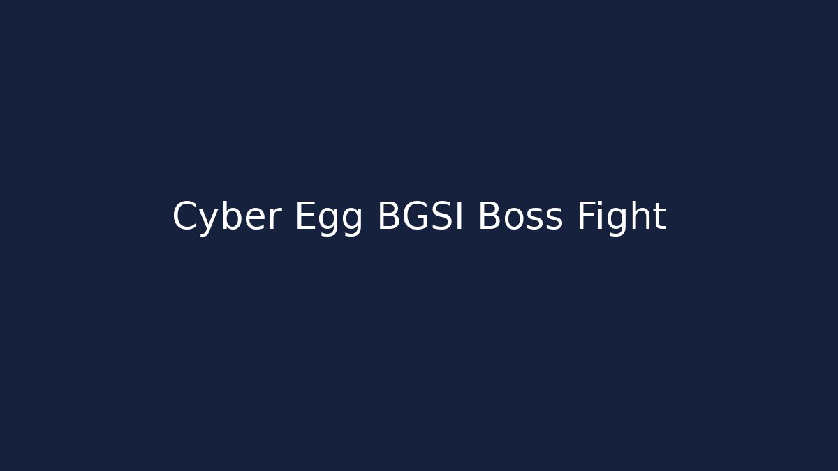 Cyber Egg BGSI Boss Fight - Create More Assets