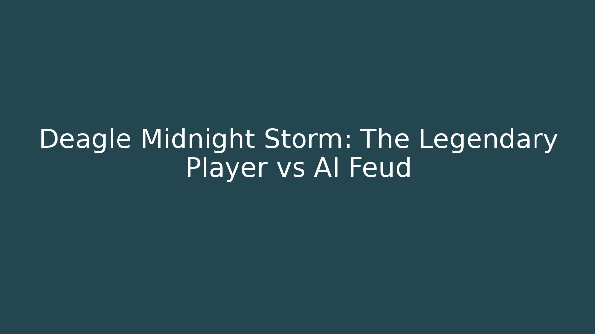 Deagle Midnight Storm: The Legendary Player vs AI Feud