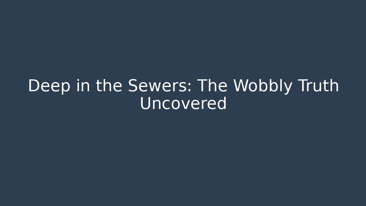 Deep in the Sewers: The Wobbly Truth Uncovered