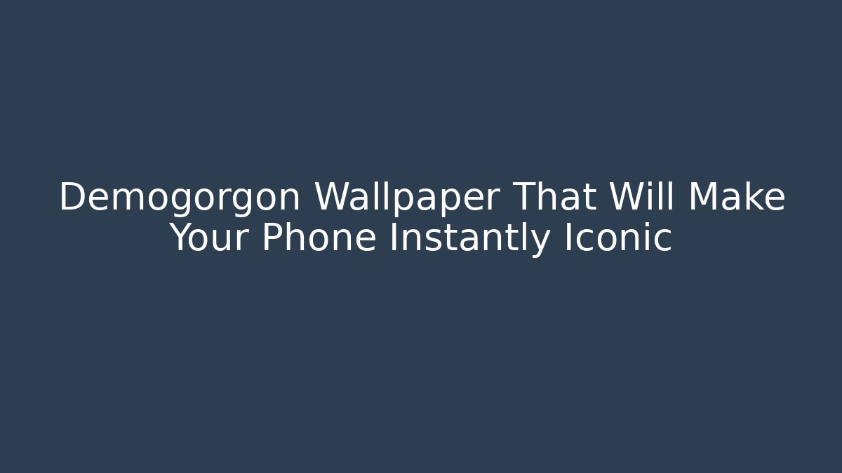 Demogorgon Wallpaper That Will Make Your Phone Instantly Iconic
