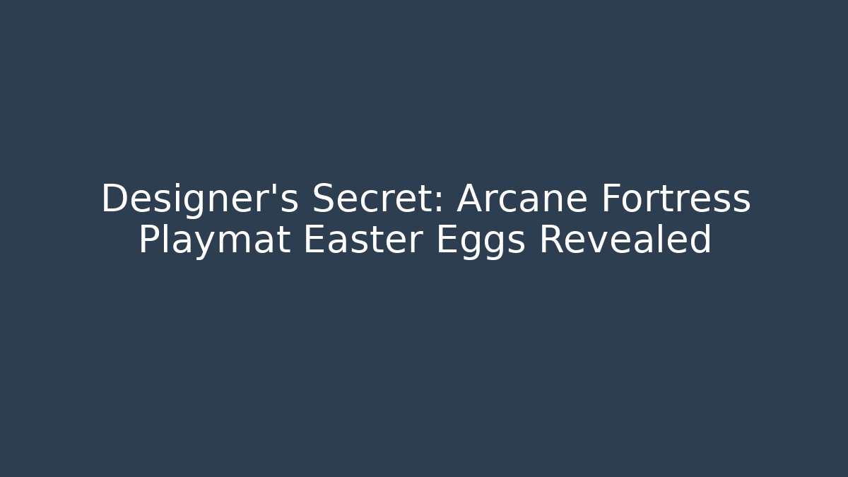 Designer’s Secret: Arcane Fortress Playmat Easter Eggs Revealed