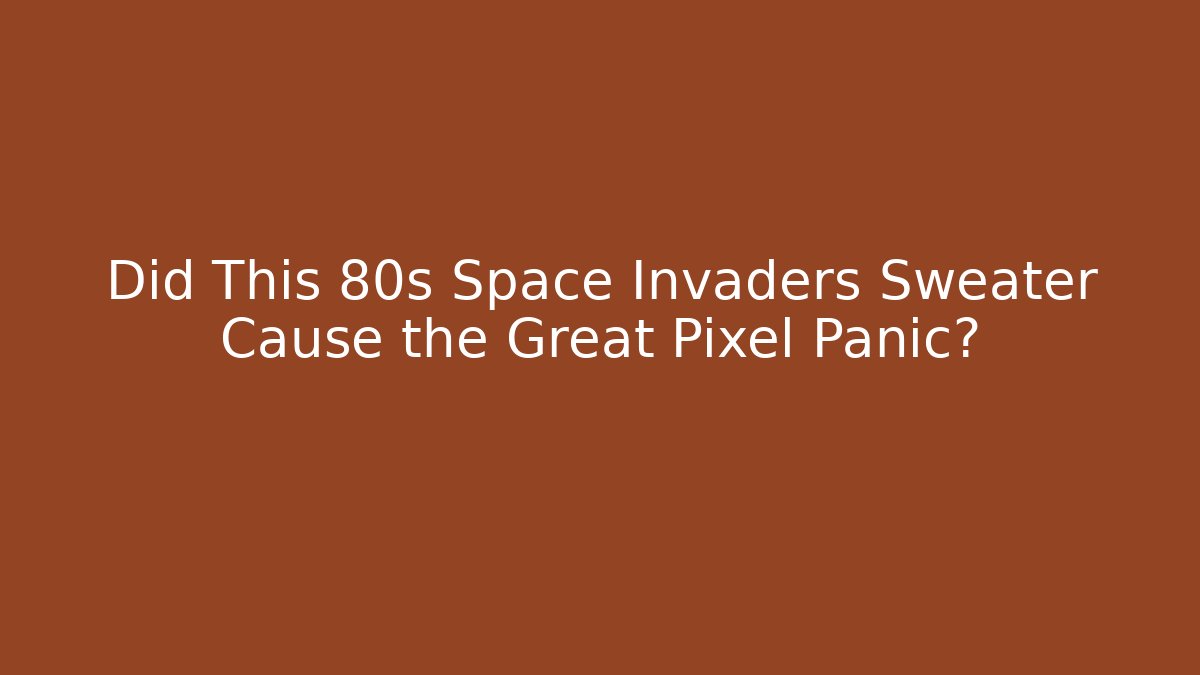 Did This 80s Space Invaders Sweater Cause the Great Pixel Panic?