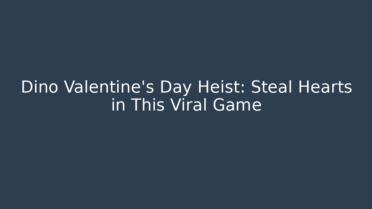 Dino Valentine's Day Heist: Steal Hearts in This Viral Game