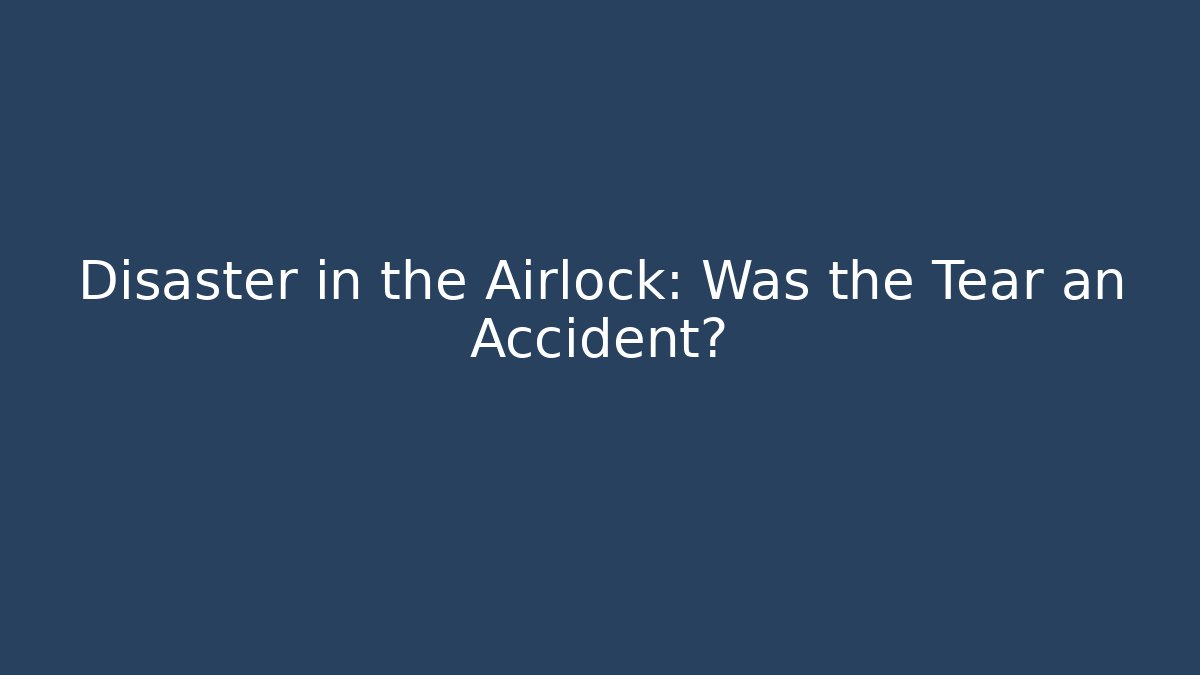 Disaster in the Airlock: Was the Tear an Accident?
