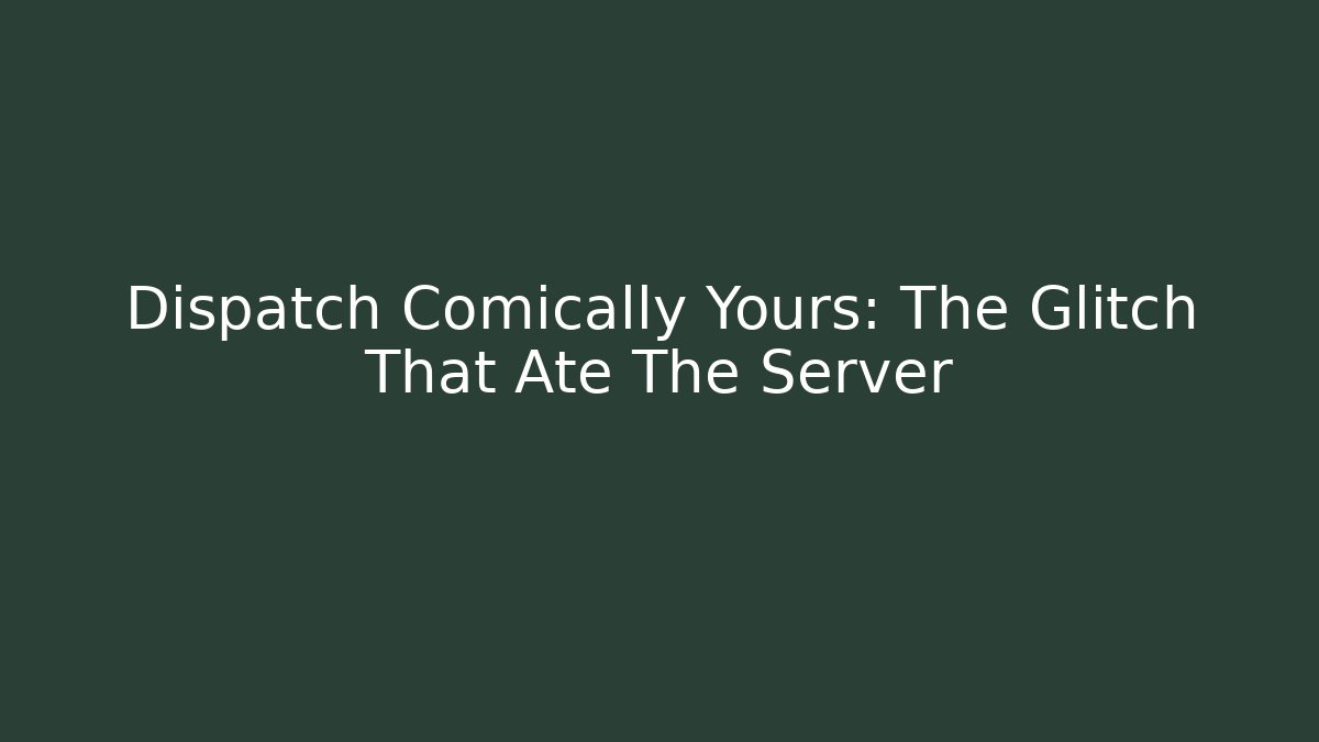 Dispatch Comically Yours: The Glitch That Ate The Server