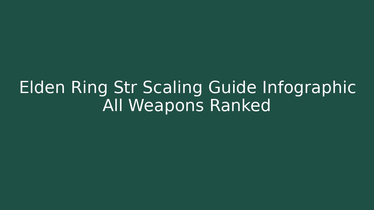 Elden Ring Str Scaling Guide Infographic All Weapons Ranked - Create More Assets