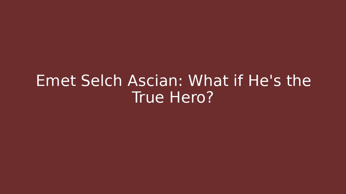 Emet Selch Ascian: What if He's the True Hero?