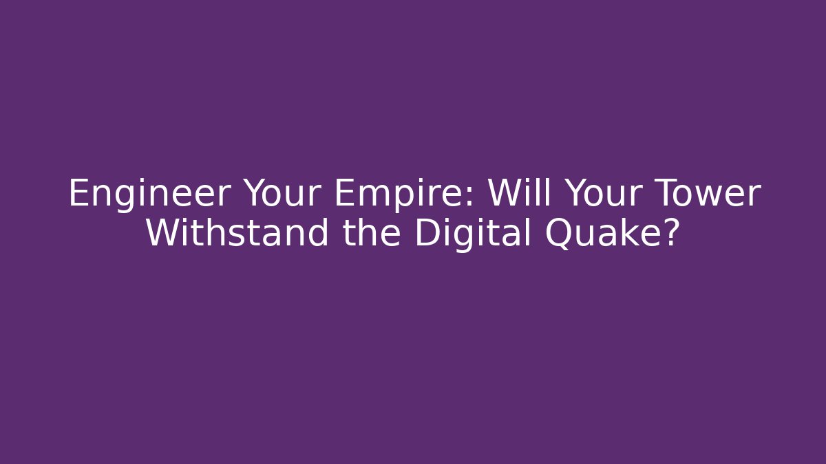 Engineer Your Empire: Will Your Tower Withstand the Digital Quake?