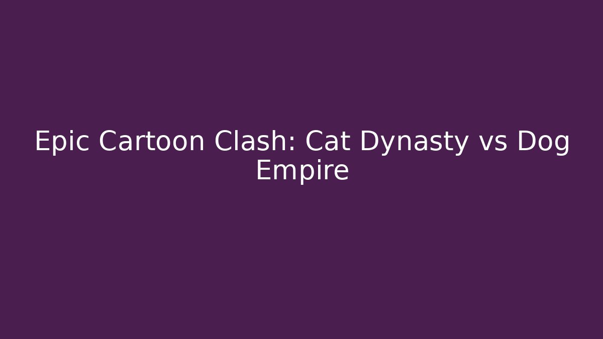 Epic Cartoon Clash: Cat Dynasty vs Dog Empire - Create More Assets