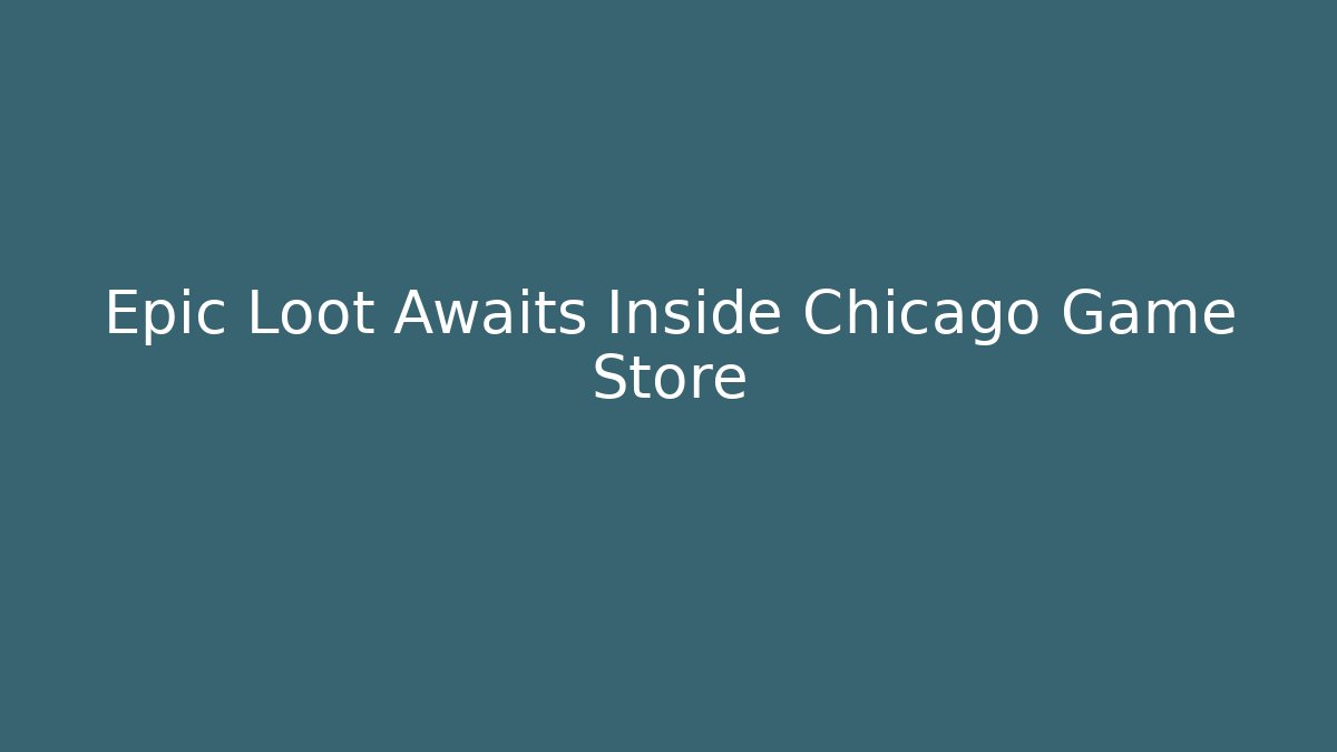 Epic Loot Awaits Inside Chicago Game Store - Create More Assets