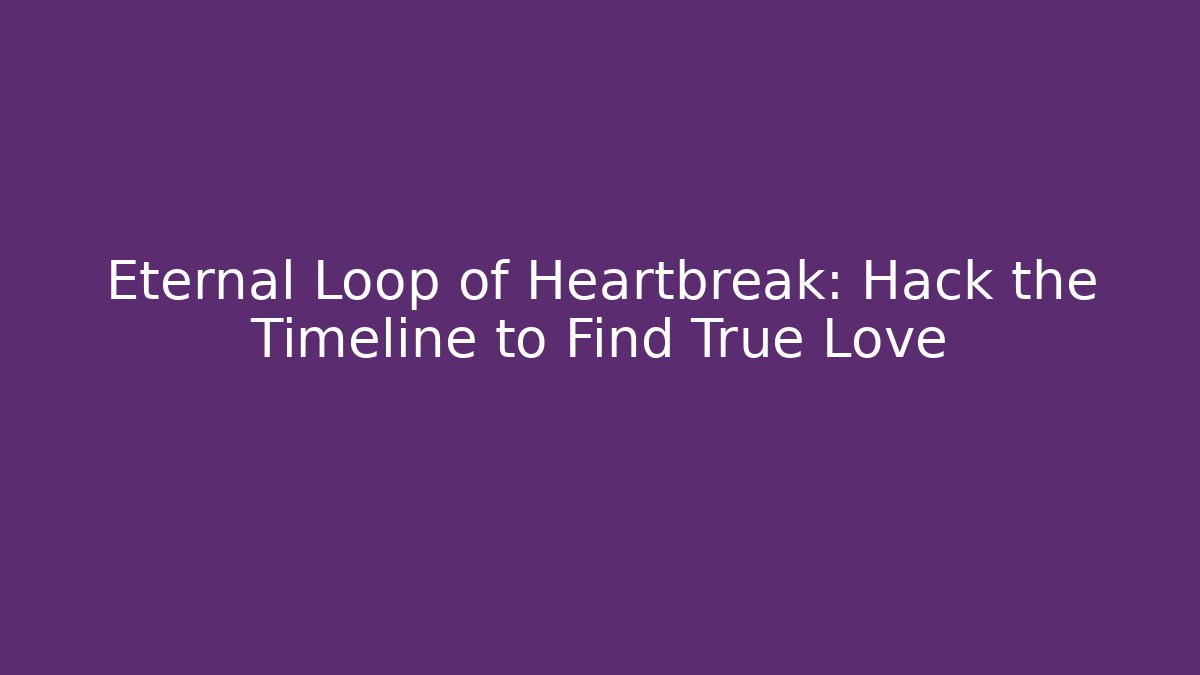 Eternal Loop of Heartbreak: Hack the Timeline to Find True Love