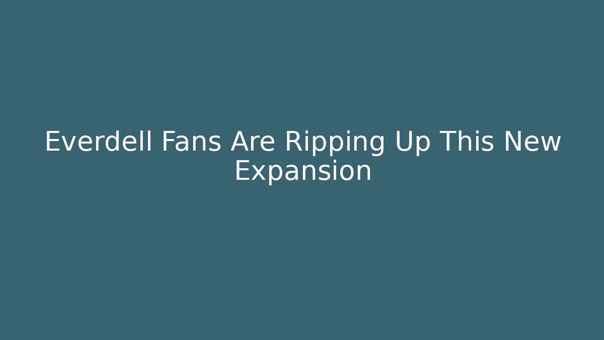 Everdell Fans Are Ripping Up This New Expansion