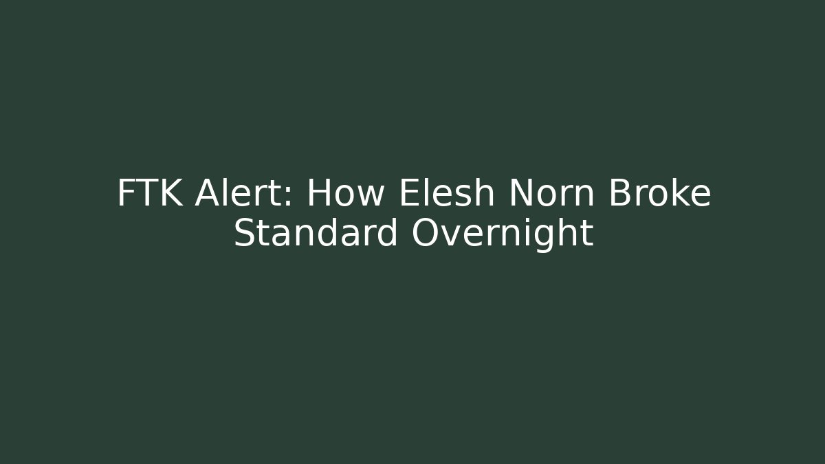 FTK Alert: How Elesh Norn Broke Standard Overnight