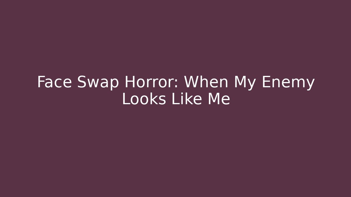 Face Swap Horror: When My Enemy Looks Like Me - Create More Assets