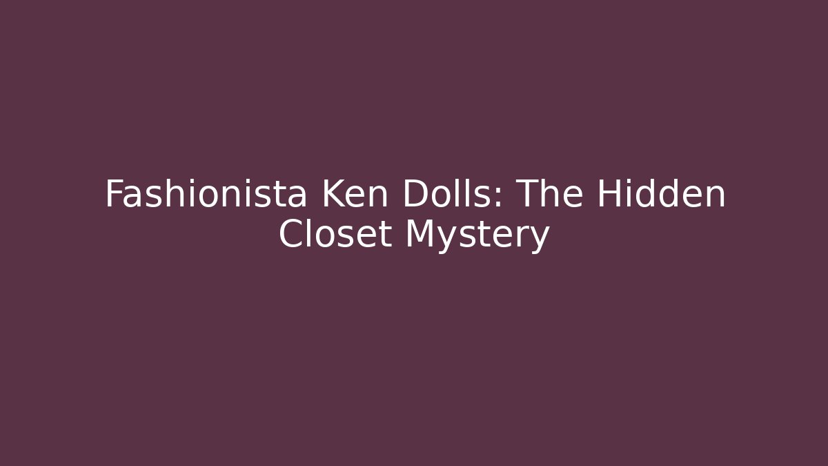 Fashionista Ken Dolls: The Hidden Closet Mystery