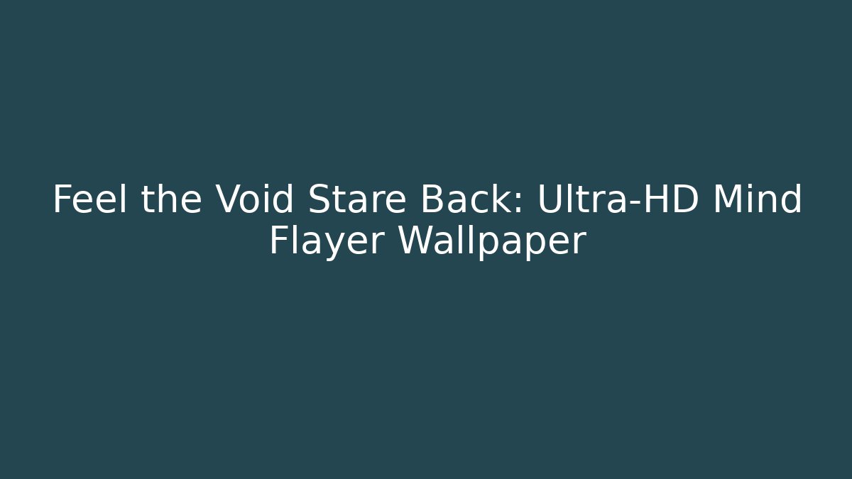 Feel the Void Stare Back: Ultra-HD Mind Flayer Wallpaper