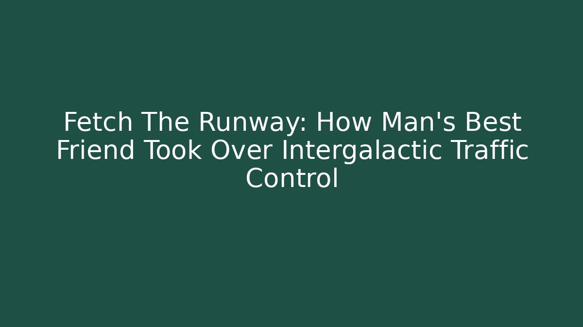 Fetch The Runway: How Man’s Best Friend Took Over Intergalactic Traffic Control