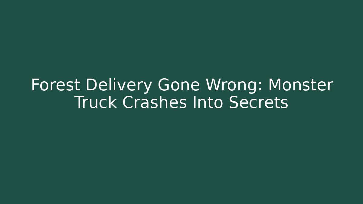 Forest Delivery Gone Wrong: Monster Truck Crashes Into Secrets