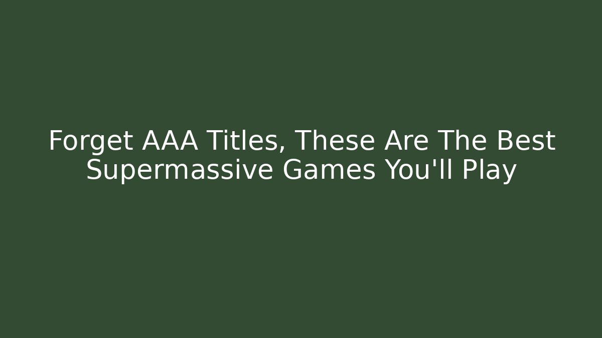 Forget AAA Titles, These Are The Best Supermassive Games You'll Play