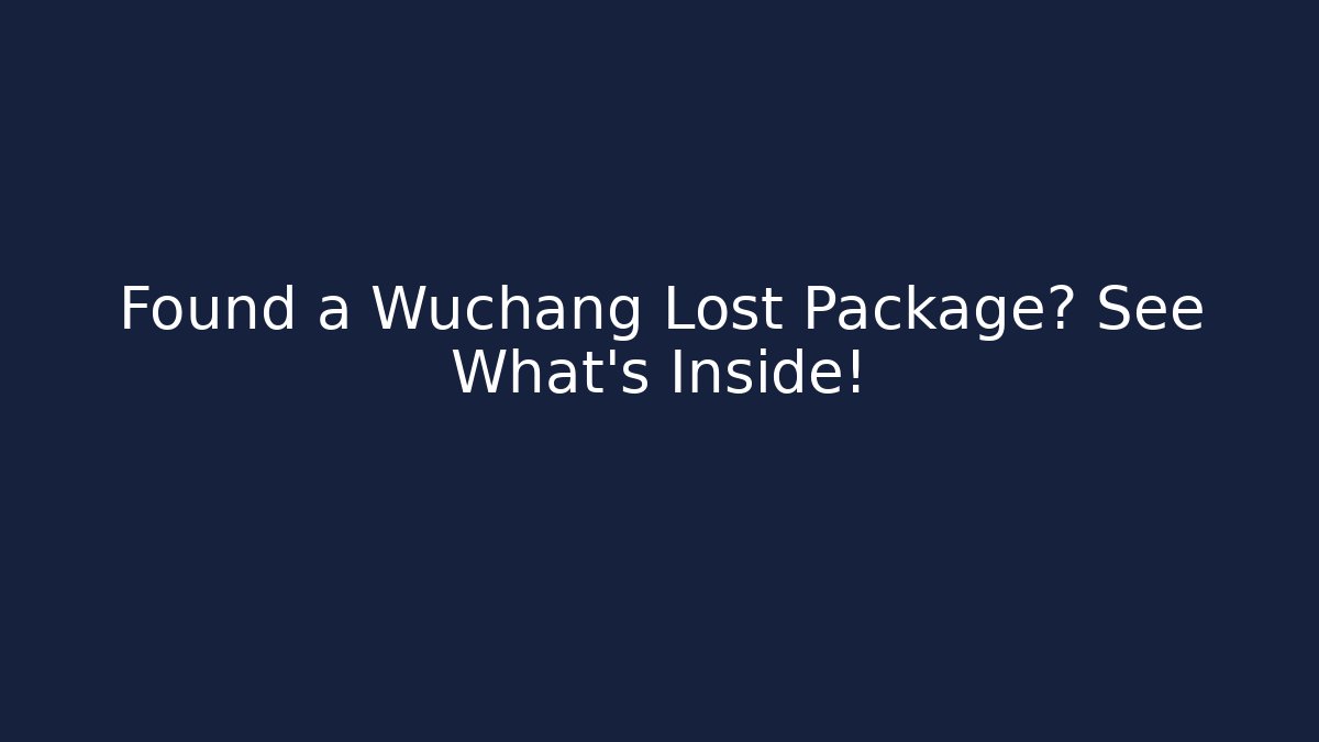 Found a Wuchang Lost Package? See What’s Inside! - Create More Assets