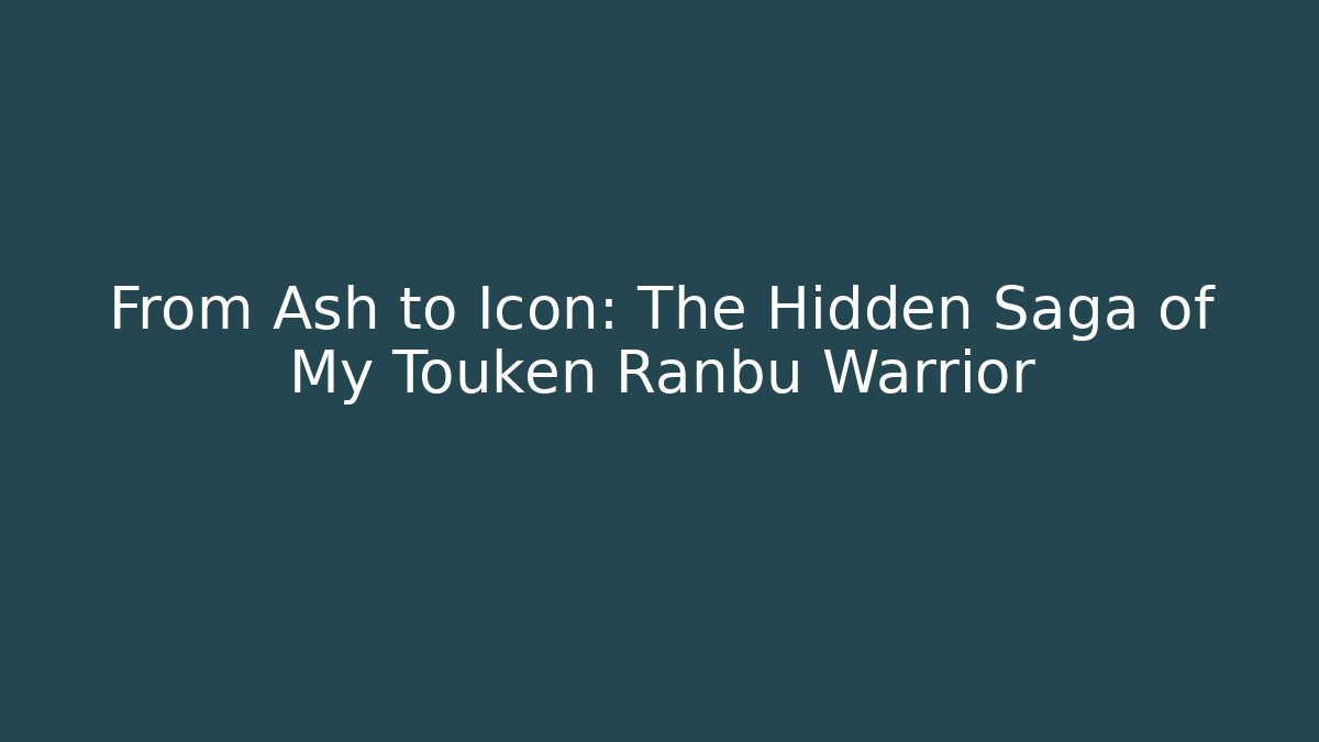 From Ash to Icon: The Hidden Saga of My Touken Ranbu Warrior