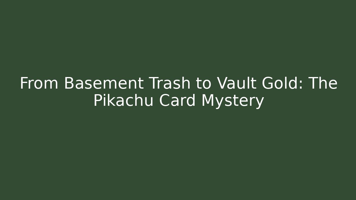 From Basement Trash to Vault Gold: The Pikachu Card Mystery