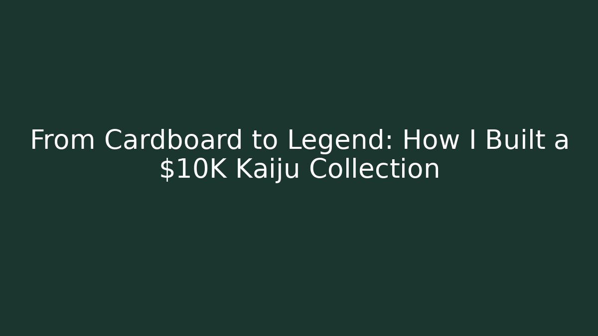 From Cardboard to Legend: How I Built a $10K Kaiju Collection