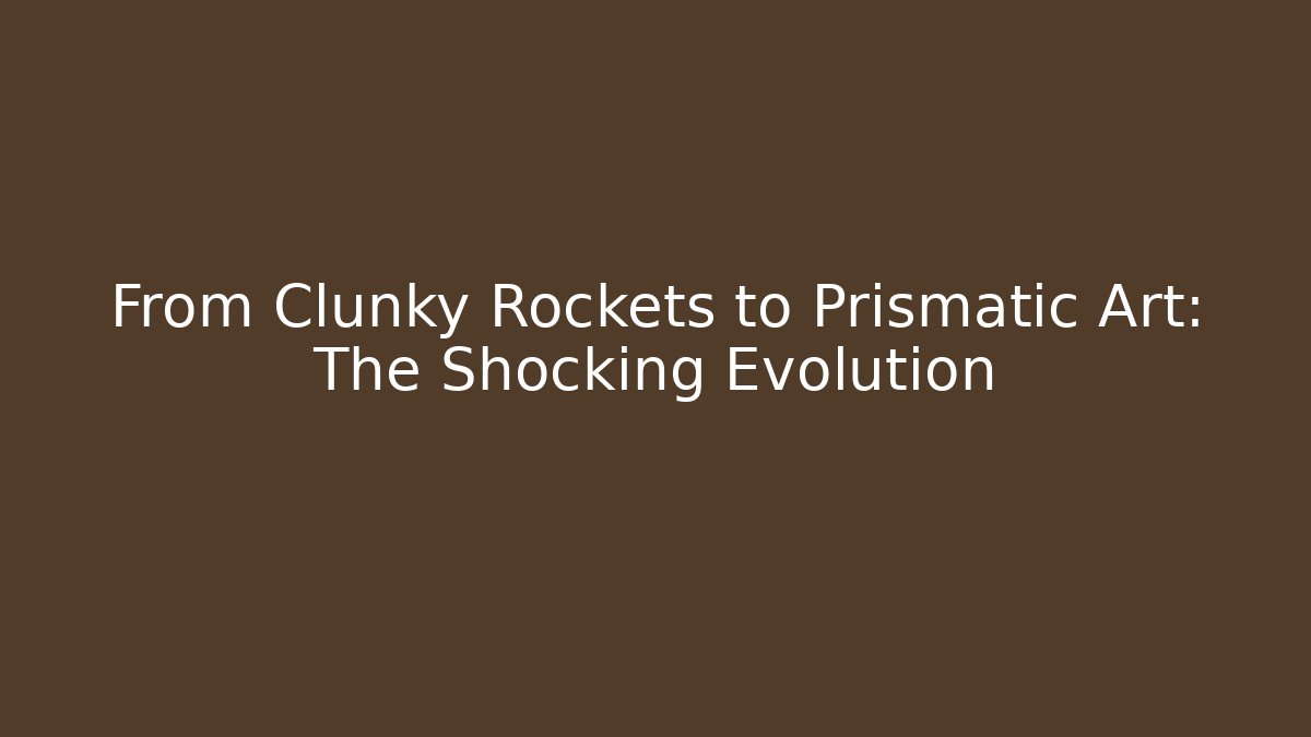 From Clunky Rockets to Prismatic Art: The Shocking Evolution - Create More Assets