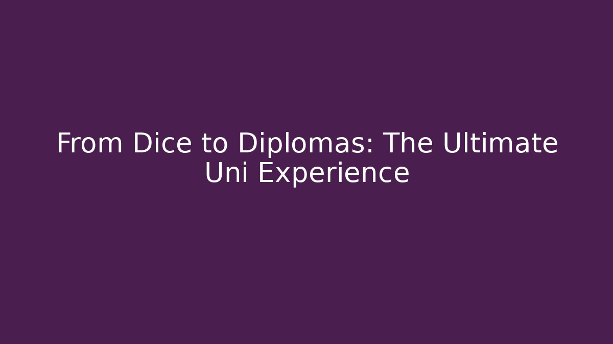 From Dice to Diplomas: The Ultimate Uni Experience