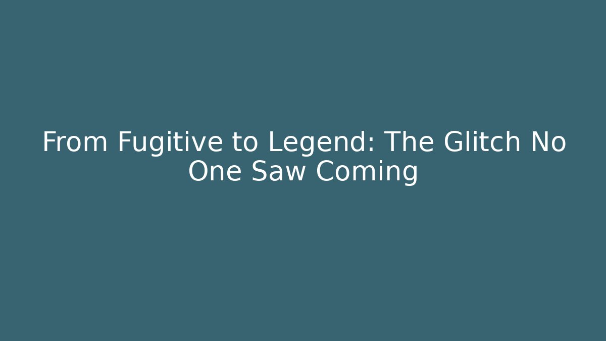 From Fugitive to Legend: The Glitch No One Saw Coming