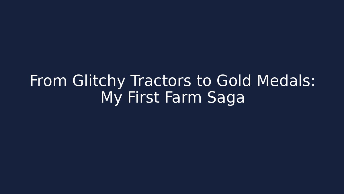 From Glitchy Tractors to Gold Medals: My First Farm Saga