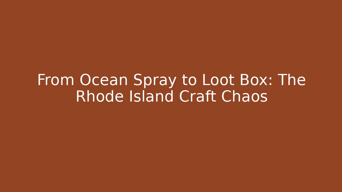 From Ocean Spray to Loot Box: The Rhode Island Craft Chaos