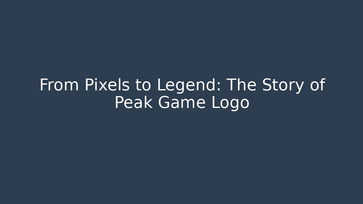 From Pixels to Legend: The Story of Peak Game Logo