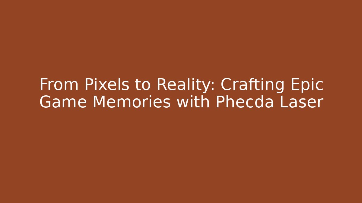 From Pixels to Reality: Crafting Epic Game Memories with Phecda Laser