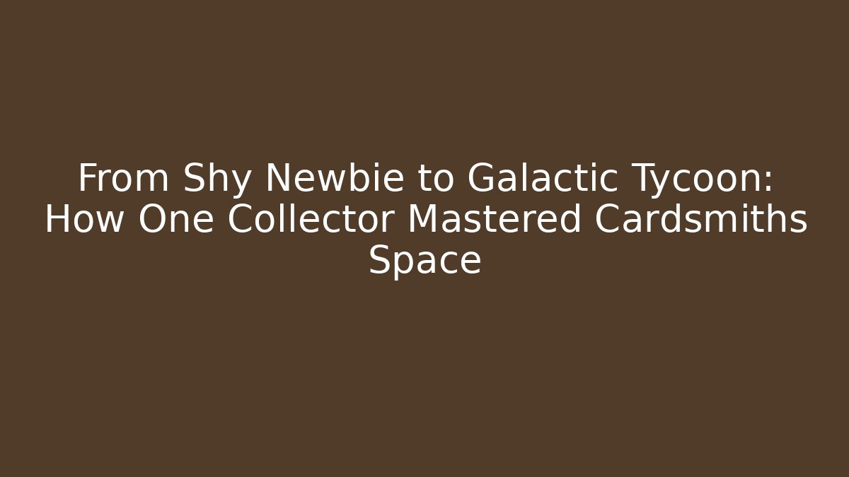From Shy Newbie to Galactic Tycoon: How One Collector Mastered Cardsmiths Space