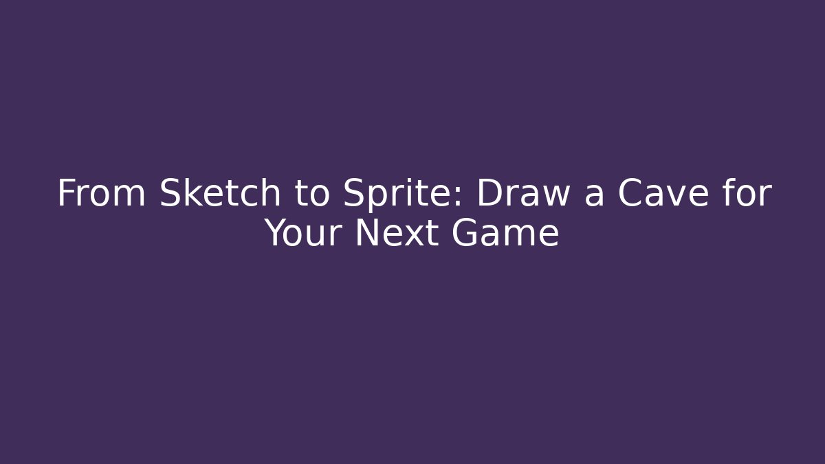 From Sketch to Sprite: Draw a Cave for Your Next Game