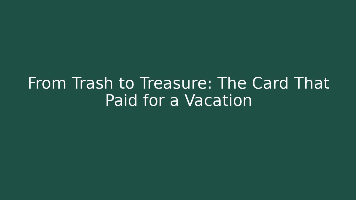 From Trash to Treasure: The Card That Paid for a Vacation