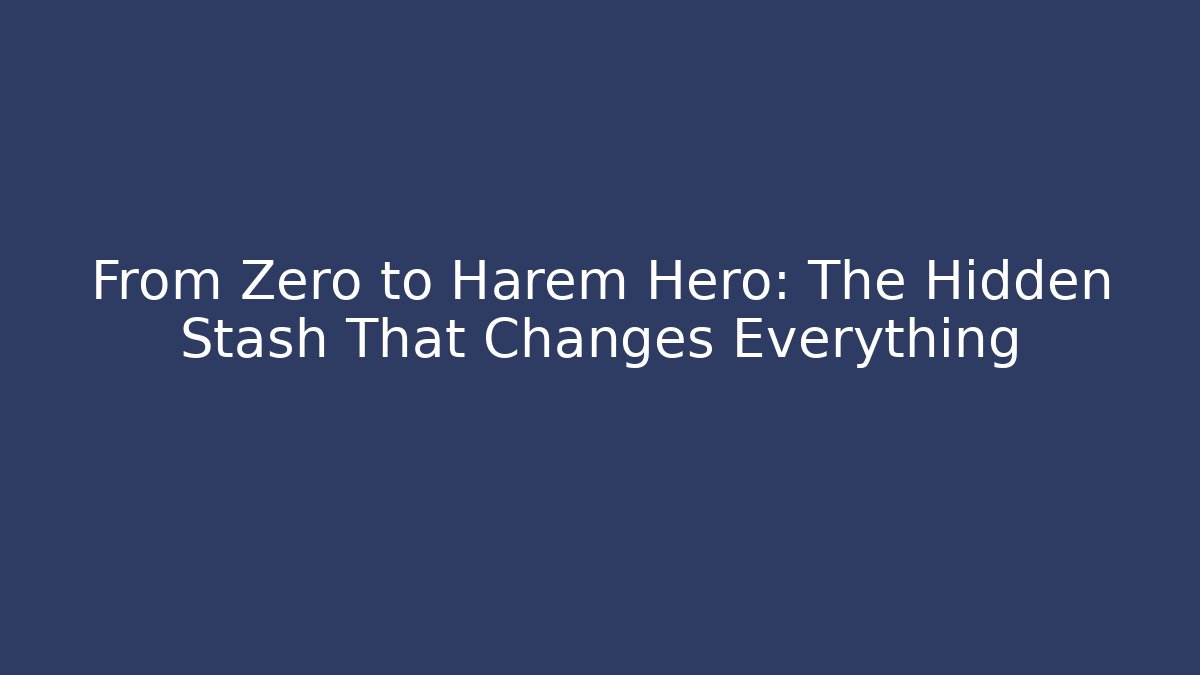 From Zero to Harem Hero: The Hidden Stash That Changes Everything