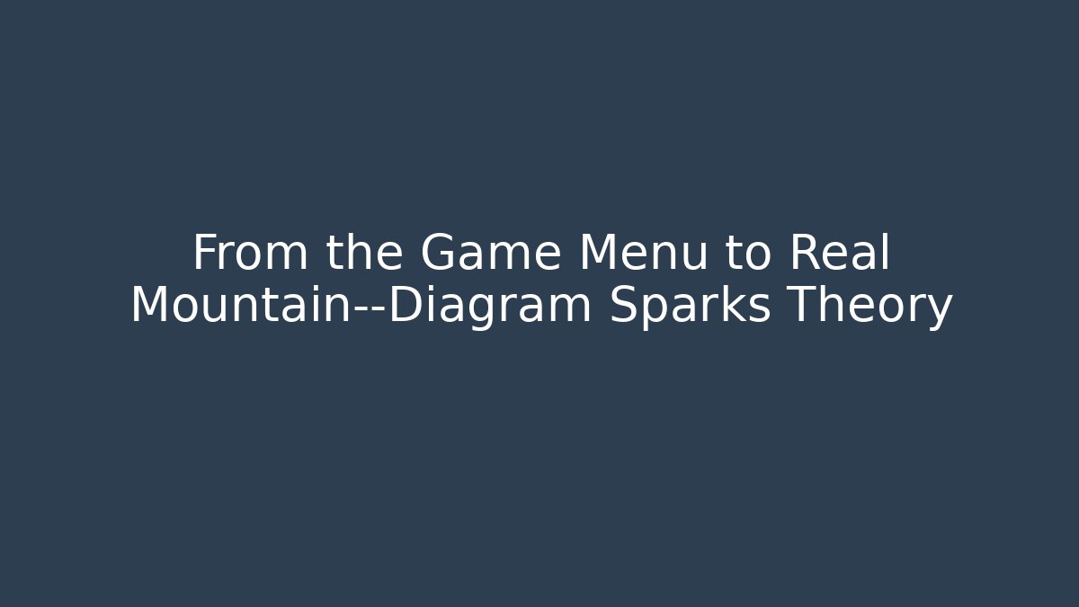 From the Game Menu to Real Mountain—Diagram Sparks Theory