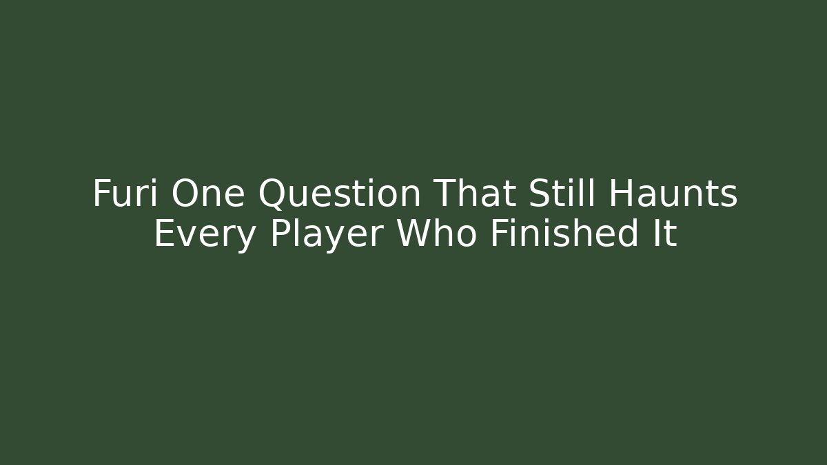 Furi One Question That Still Haunts Every Player Who Finished It