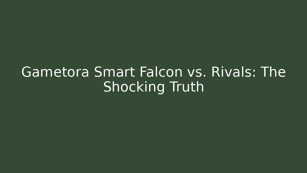 Gametora Smart Falcon vs. Rivals: The Shocking Truth - Create More Assets