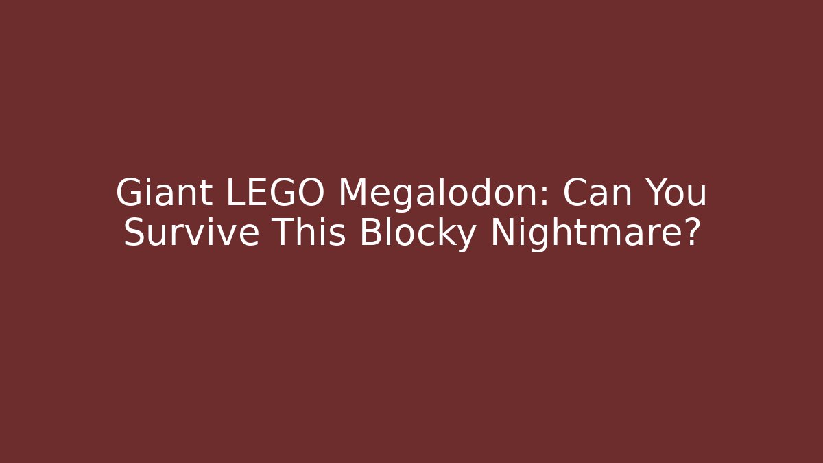 Giant LEGO Megalodon: Can You Survive This Blocky Nightmare?
