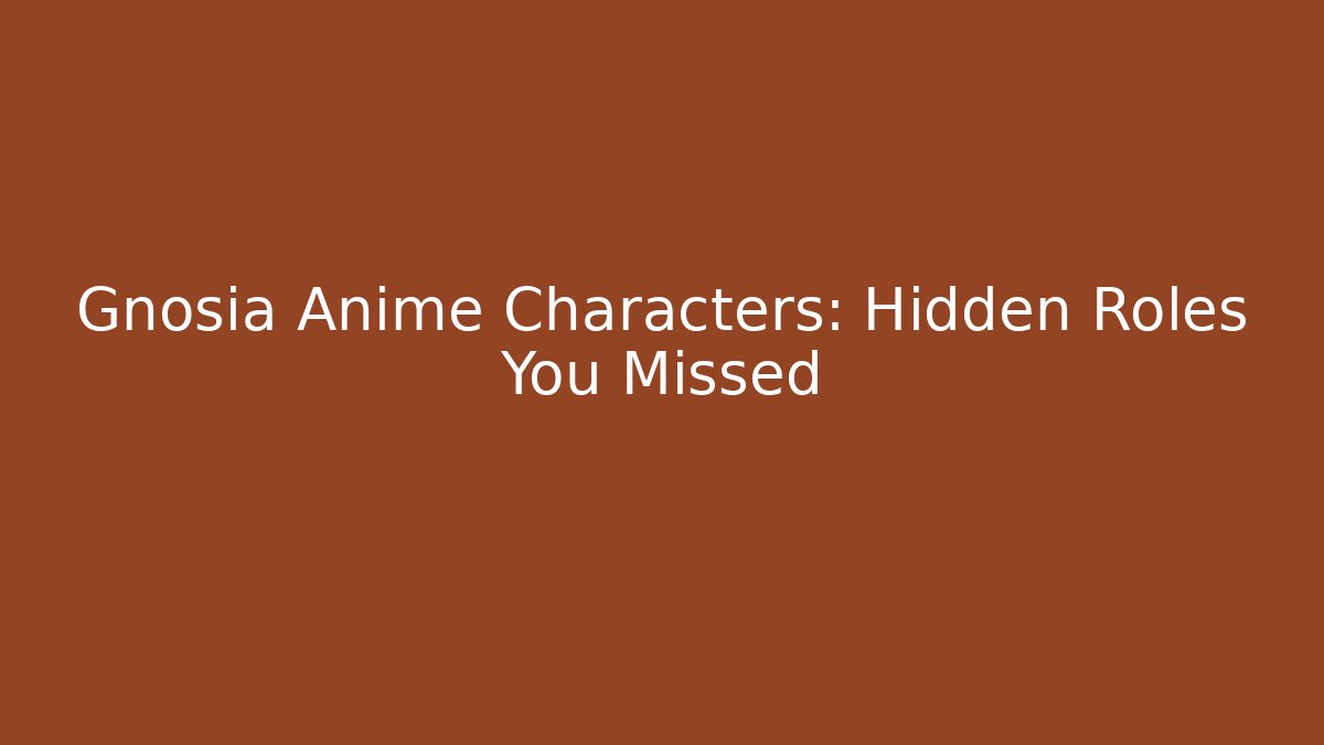 Gnosia Anime Characters: Hidden Roles You Missed
